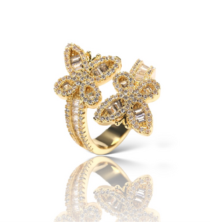 BAGUETTE BUTTERFLY RING