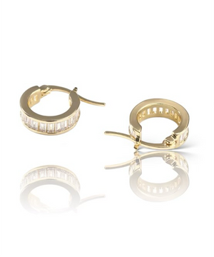 BAGUETTE HOOP EARRING